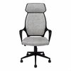 Homeroots 46 in. Grey Microfiber, MDF, Metal & Polyprene High Back Office Chair 333442